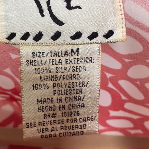 ICE 100% red silk blouse with camisole size M - Picture 4 of 4